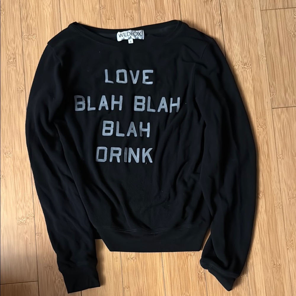 Wildfox Black Sweatshirt Rare Small